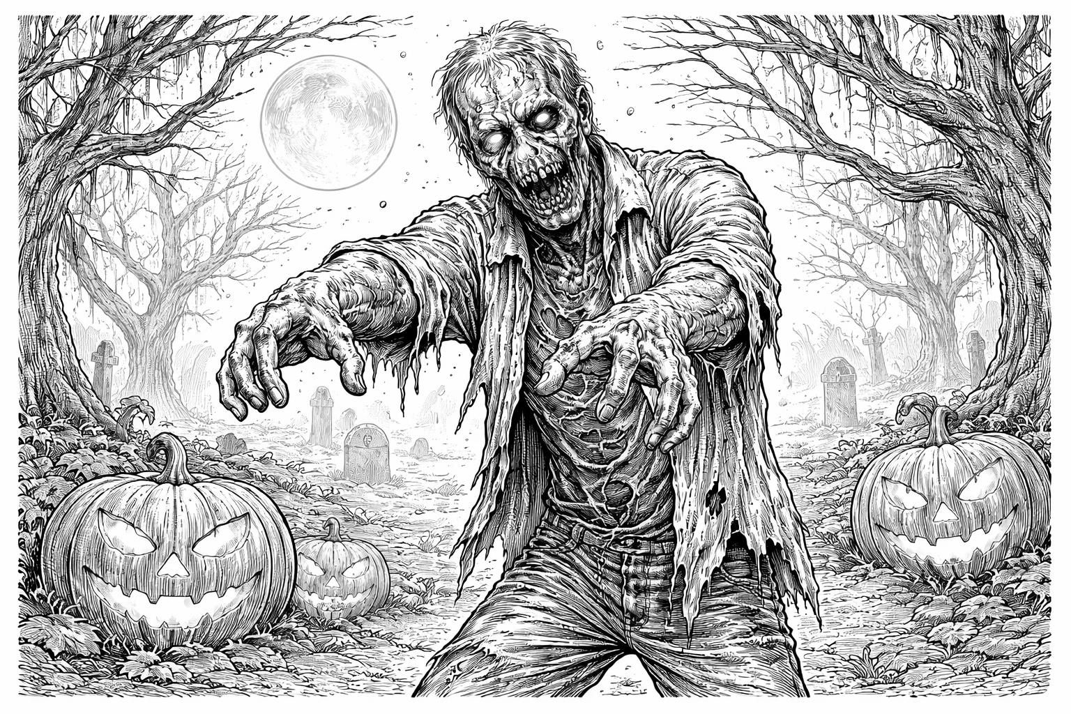 découvrez notre coloriage d'un zombie, une activité amusante et parfaite pour célébrer halloween en famille ou entre amis.