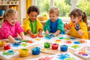 découvrez les meilleures techniques de peinture avec les empreintes de main adaptées aux tout-petits en maternelle pour stimuler leur créativité et leur motricité.