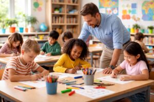 découvrez un outil pédagogique innovant avec des personnages à colorier, idéal pour engager les élèves et faciliter l'apprentissage en classe.