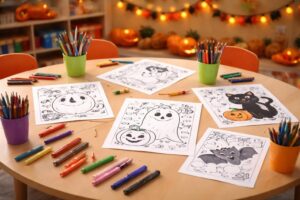 téléchargez et imprimez des coloriages d'halloween en pdf, parfaits pour les enfants en maternelle. une activité ludique et créative pour célébrer halloween avec les tout-petits.