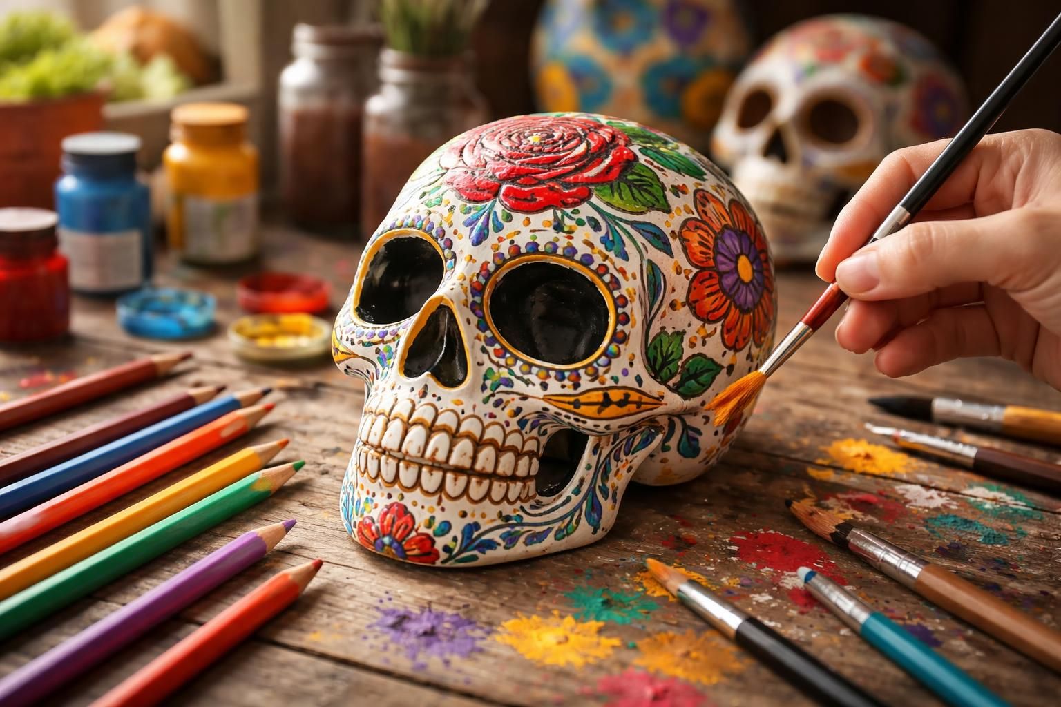 découvrez les techniques et astuces pour réussir le coloriage d'une tête de mort mexicaine, symbole culturel vibrant et artistique.