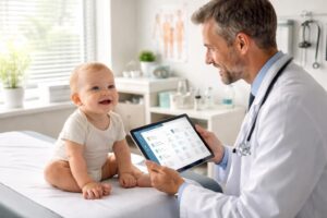 préparez efficacement le rendez-vous pédiatrique de votre bébé avec des dossiers médicaux accessibles et organisés sur une tablette windows 11 pour un suivi simplifié et sécurisé.