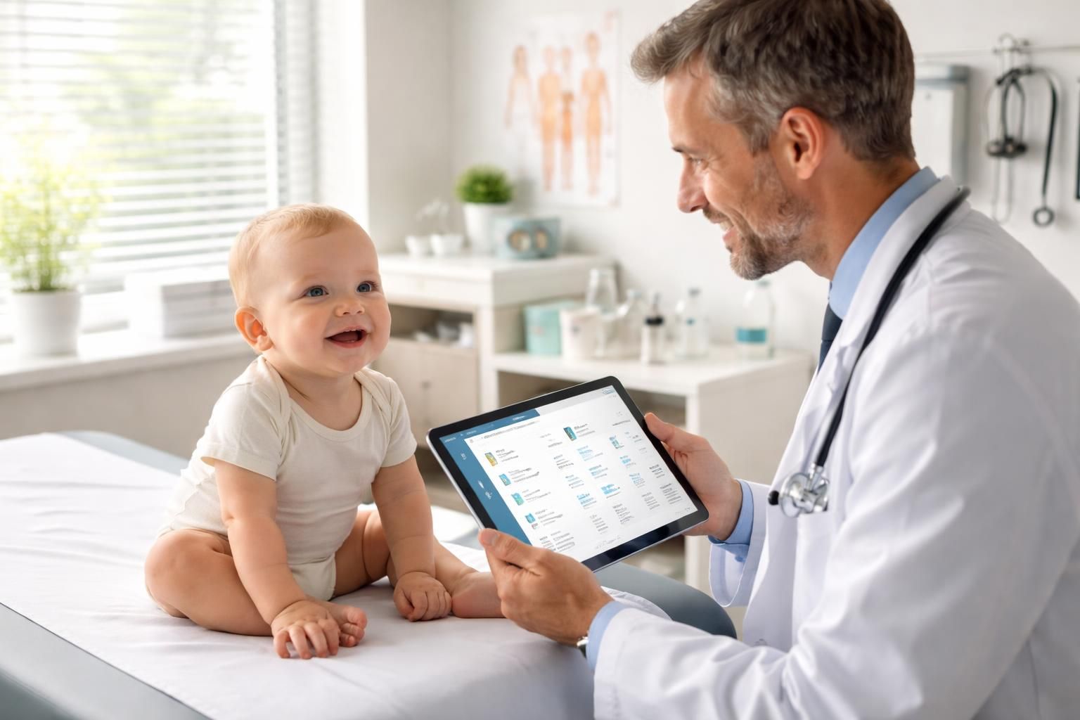 préparez efficacement le rendez-vous pédiatrique de votre bébé avec des dossiers médicaux accessibles et organisés sur une tablette windows 11 pour un suivi simplifié et sécurisé.