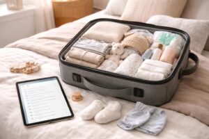 découvrez la check-list complète pour préparer la valise maternité de votre bébé sur ipad air, pour ne rien oublier le jour j.